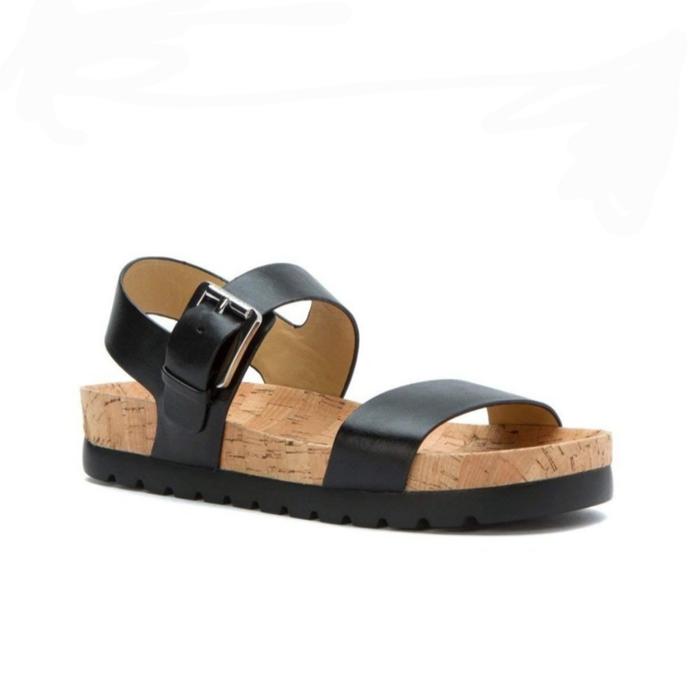 Michael Kors Judie Flatform Treaded Sandals Black - Picture 1 of 12